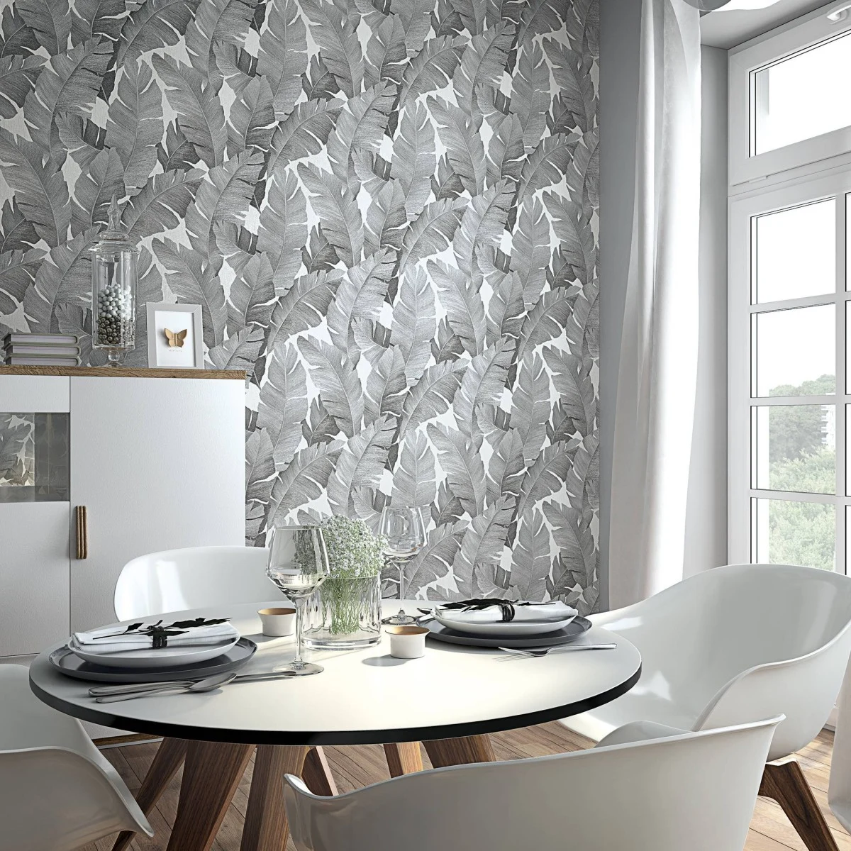 Natural Monochrome-Concept Wallpaper for a Beautiful Bedroom